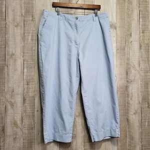 L.L Bean Vintage Crop Cotton Pants. Light Blue. Size 20 Petite. O XK49